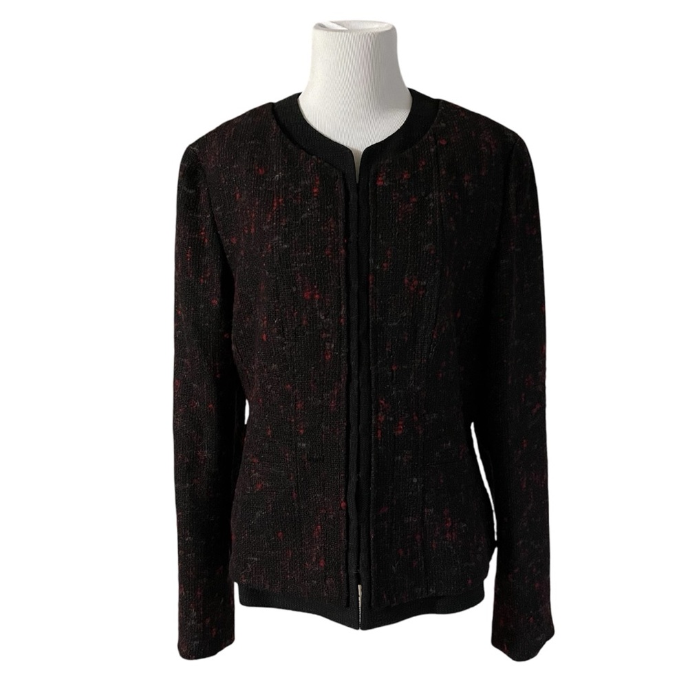 Elie Tahari Black and Red Blazer